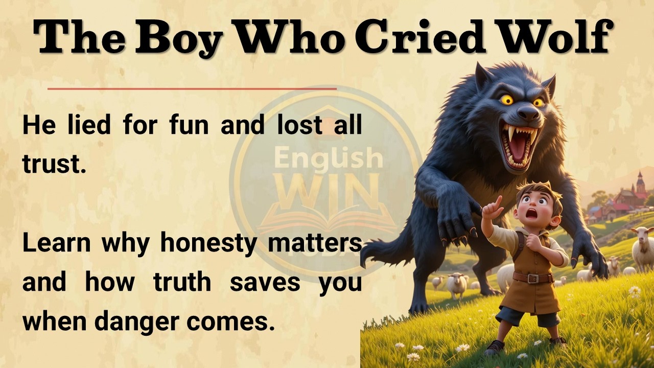 🐺👦The Boy Who Cried Wolf | Aesop’s Fable | English Listening Practice