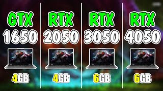 RTX 4050 & RTX 3050 & RTX 2050 & GTX 1650 Compare gaming laptops across series