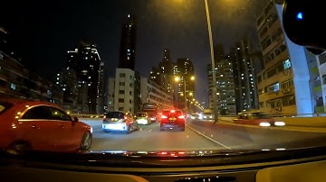 2021-11-17 night | Kai Tak Tunnel to Tsuen Wan West (6xSpeed) [Driving Day And Night]