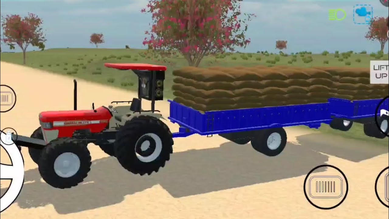 Swaraj 963 double trolleyfull loaded with boari modified tracter malwa gaming like comment