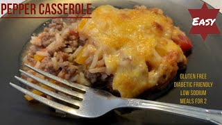 23-008 Bell Pepper Casserole - Gluten Free, Diabetic Friendly, Lower Sodium, Meals for two