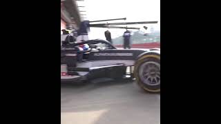 new alpha tauri's car with updated livery gets out of the garage for the first time