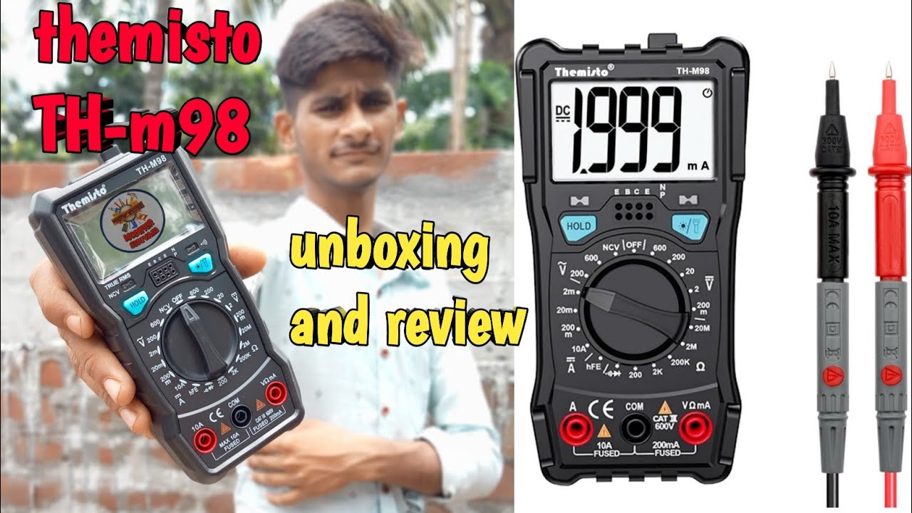 Themisto TH-m98 Digital multimeter unboxing and review. full testing and using