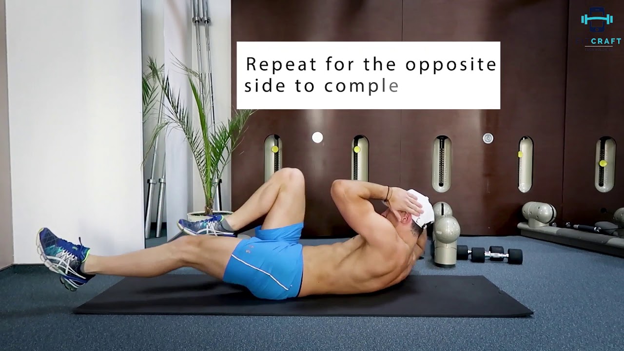Elbow to knee crunch | Men - YouTube