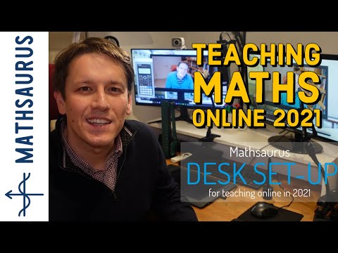 Teaching maths online 2021 - full desk setup