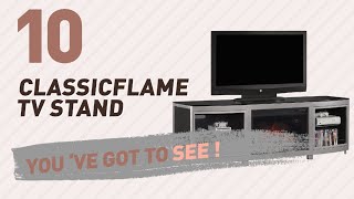 Cannes TV Stand with 23″ Infrared Quartz Fireplace, Espresso Classicflame TV Stand // New & Popular 2017