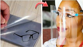 DIY Face shield • Handmade PPE • plastic face shield • glasses face shield