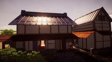 3D Model Japanese House Rendering