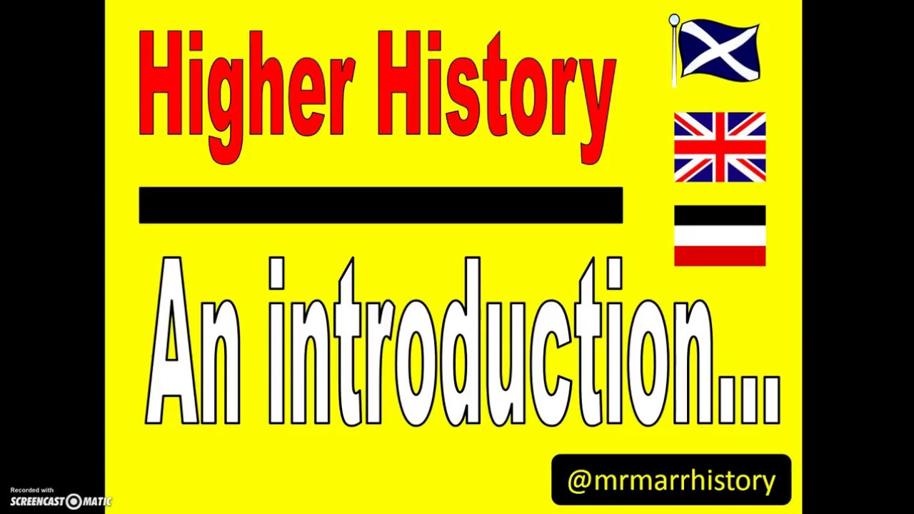 Introduction to Higher History 
