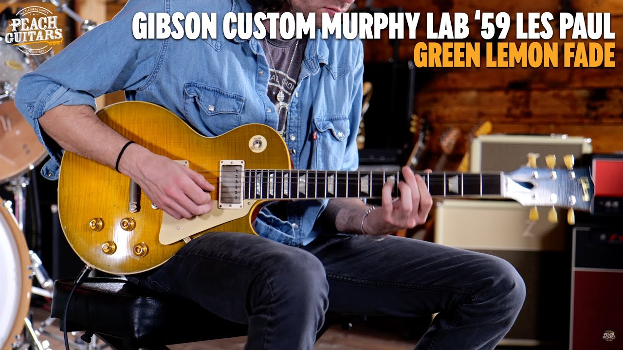 No Talking...Just Tones | Gibson Custom Murphy Lab 59 Les Paul Green Lemon Fade Heavy Aged