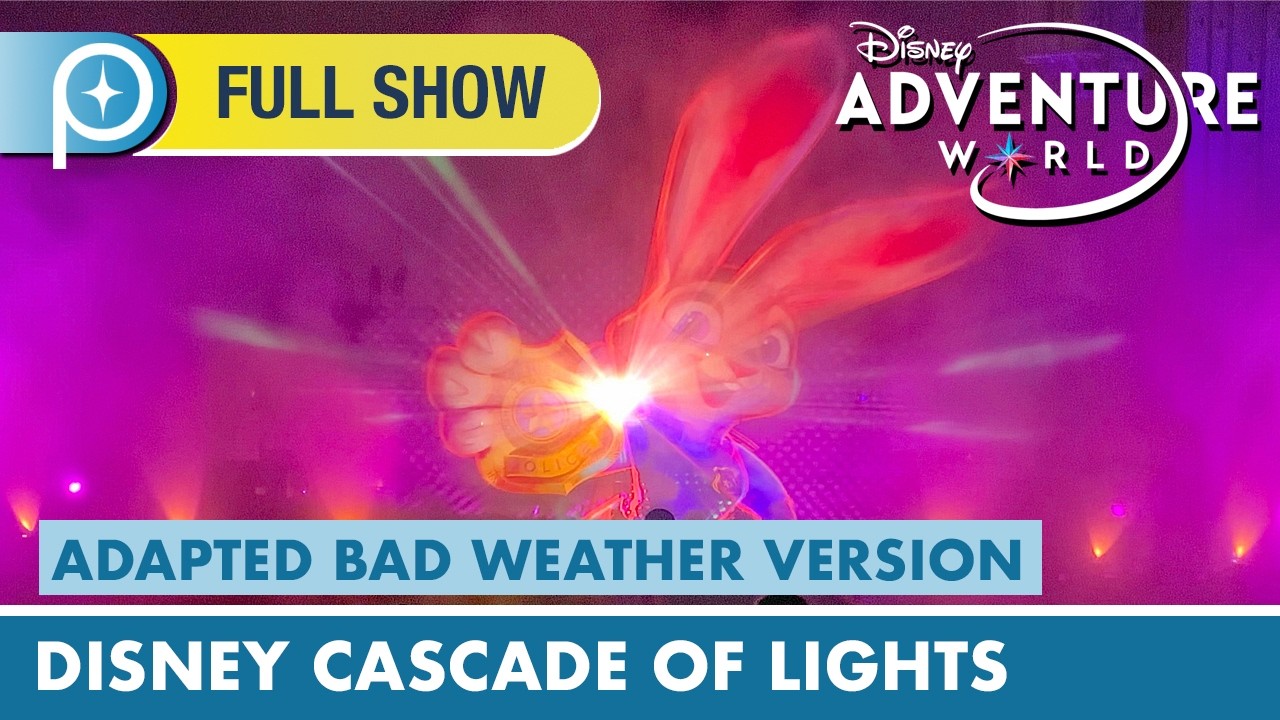 Disney Cascade of Lights | Adapted bad weather version | Disney