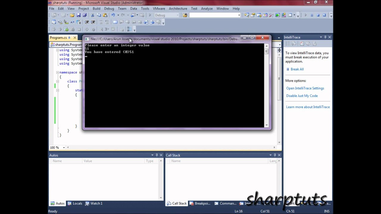 C# tutorial - How to take Input from user - Chapter 5 - YouTube