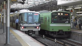 JR西日本 201系 ND607編成 普通王寺行 天王寺駅 発車