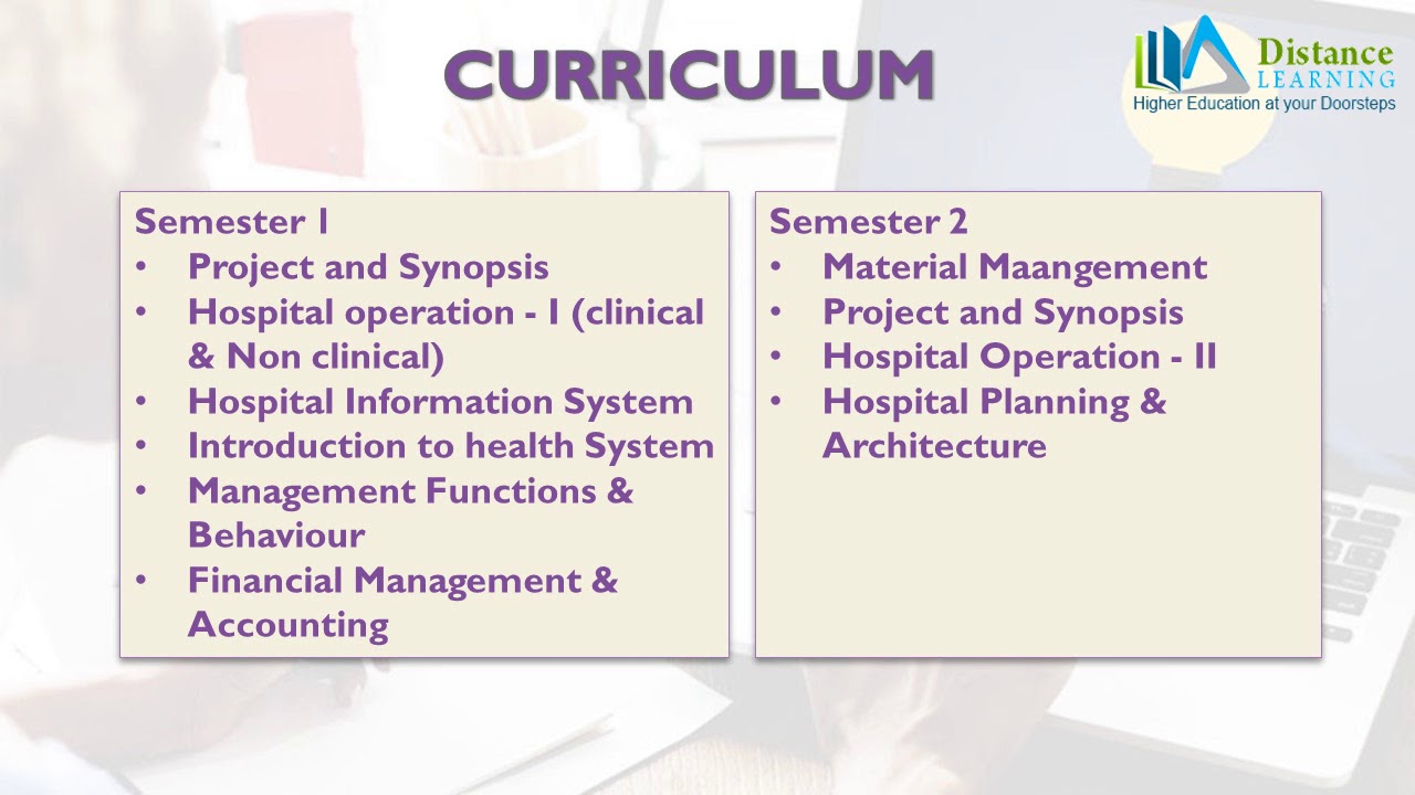 Distnace Education PGD in Hospital Administration