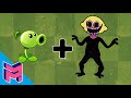Friday Night Funkin ( Lemon Demon ) + Peashooter - Plants vs Zombies Animation