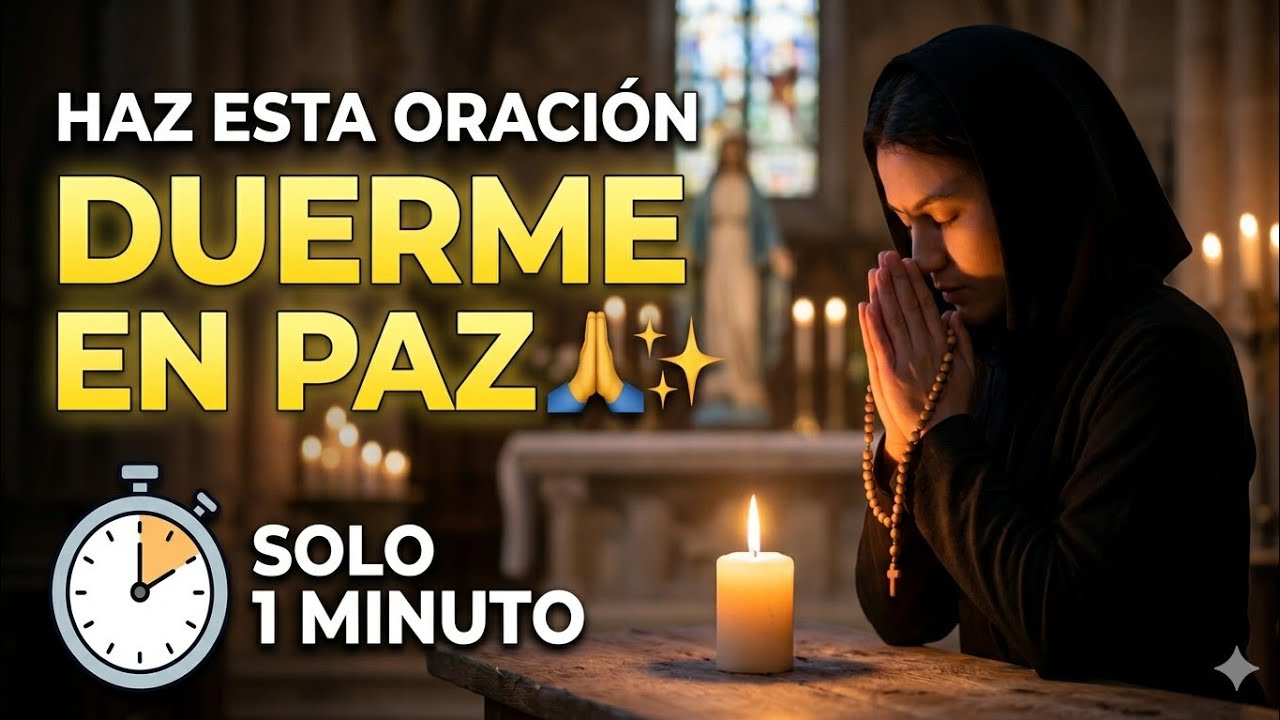 Haz esta ORACIÓN de 1 minuto y duerme en PAZ 🙏 - YouTube