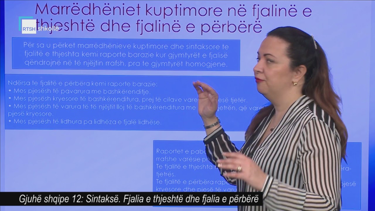 Gjuhë shqipe 12 - Sintaksë: Fjalia e thjeshtë dhe fjalia e përbërë