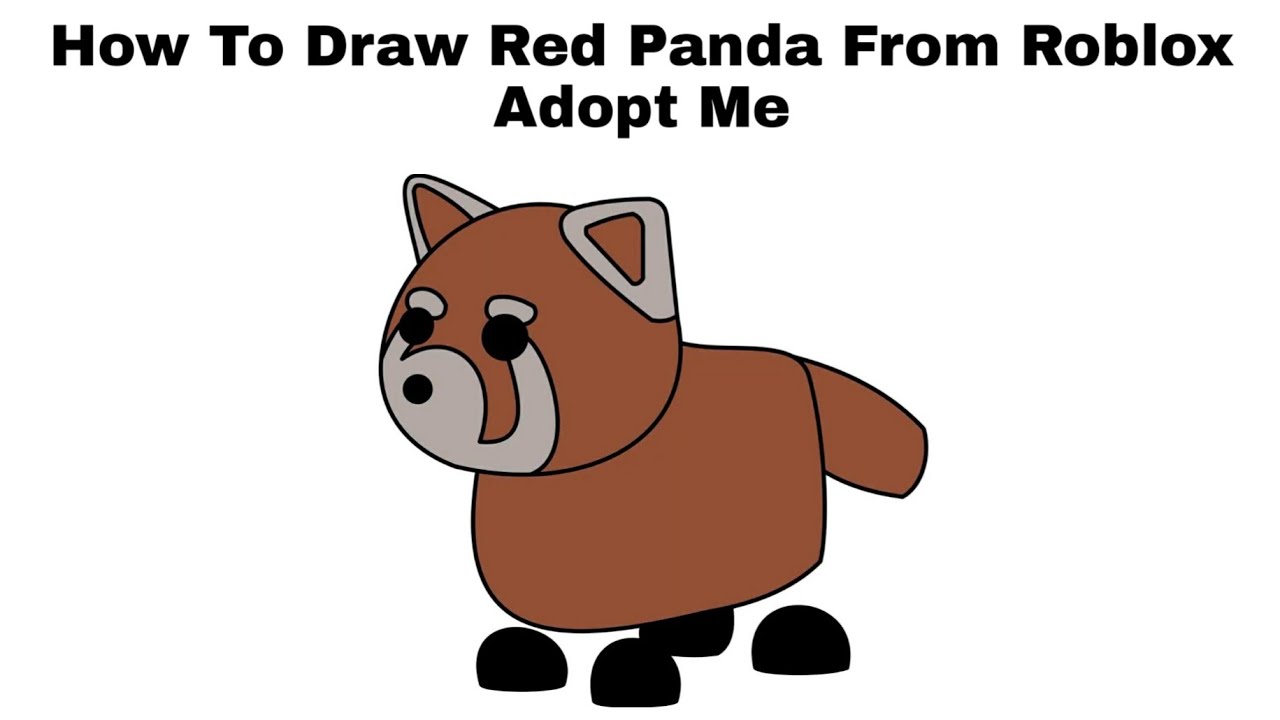 How To Draw Red Panda From Roblox Adopt Me Step By Step Youtube - roblox red panda mask