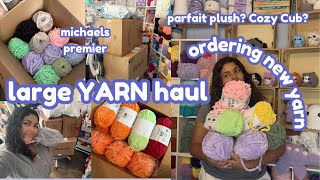 Large Yarn Haul 🧶✂️ // Parfait Plush? Cozy Cub? / writing a free pattern 📝