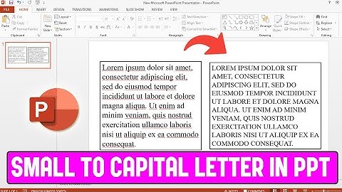Tekst in PowerPoint omzetten naar kleine letters of hoofdletters