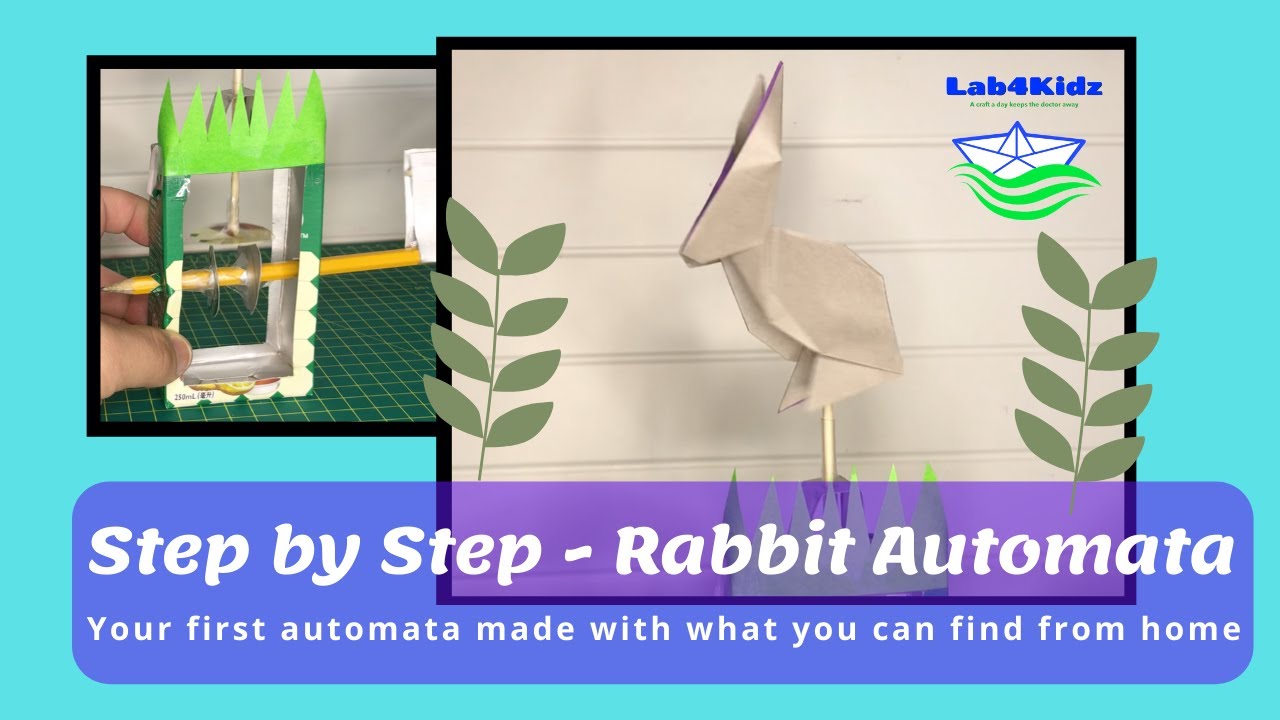 How to make a rabbit automata easily with material that you can find ...
