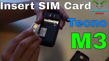 Tecno M3 Insert The SIM Card