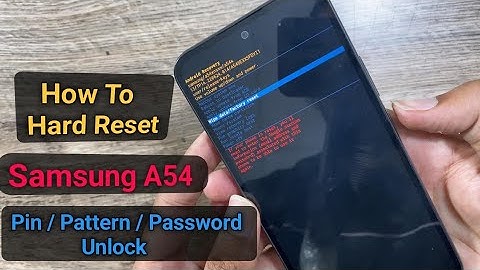 Samsung Galaxy A54 5G Hard Reset | How to Soft Reset Samsung A54 | SM-A546b