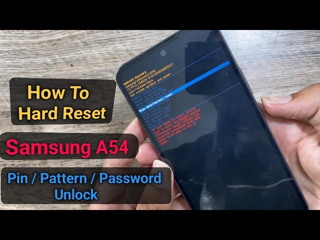 Samsung Galaxy A54 5G Hard Reset | How to Soft Reset Samsung A54