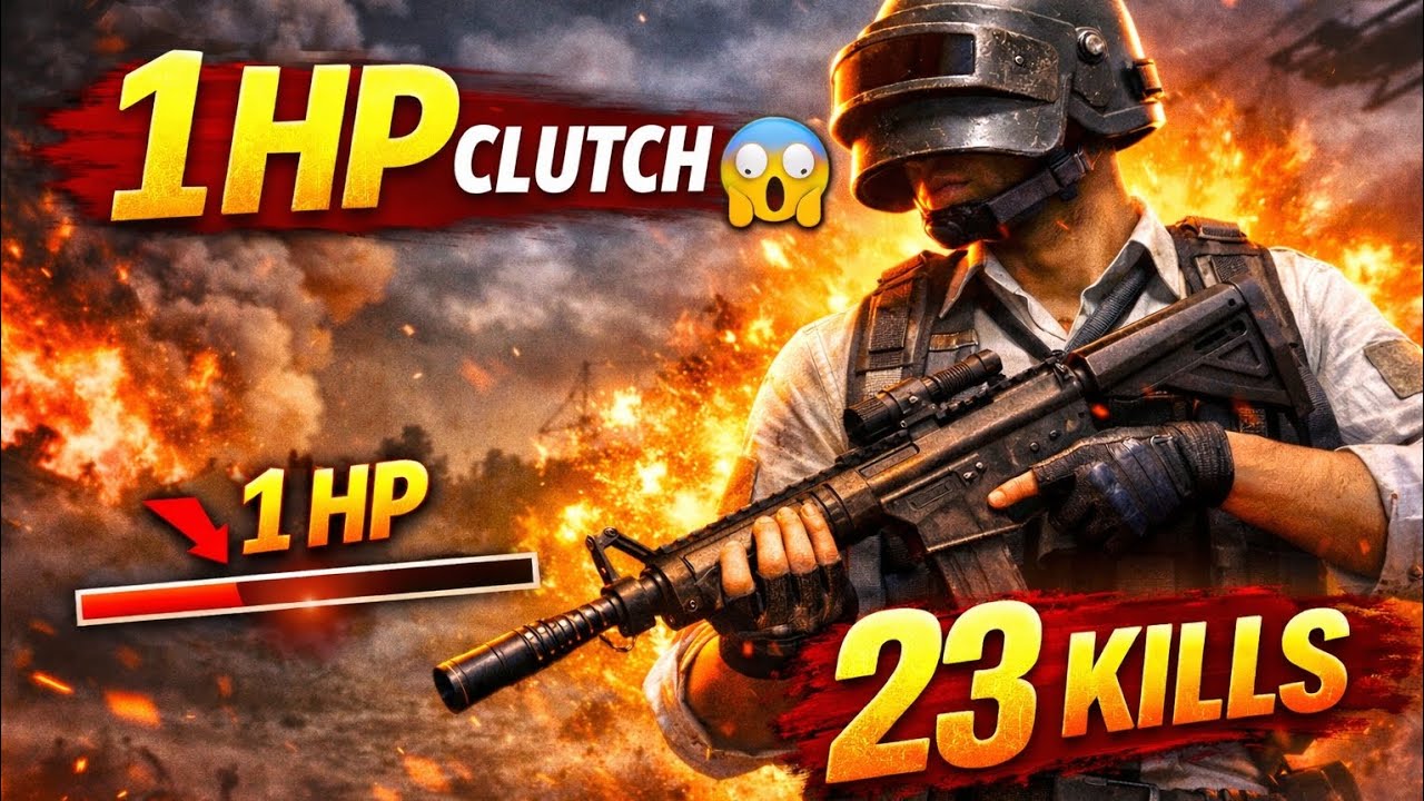 1 HP CLUTCH in Final Zone 😱 | PUBG Mobile Insane Gameplay