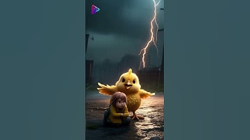 "Giant Chick Protects Little Girl in Lightning Storm ⚡🐥 | Emotional Animated Short"