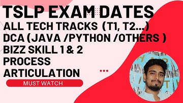 TCS TSLP EXAM DATES FOR DCA JAVA PYTHON, TECH TRACK , BIZZ SKILLS, Etc #TSLP #DCA #DATE #EXAM #TCS