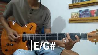 latihan slash chord / chord balikan c/e , d/f# , e/g#, g/b, a/c#
