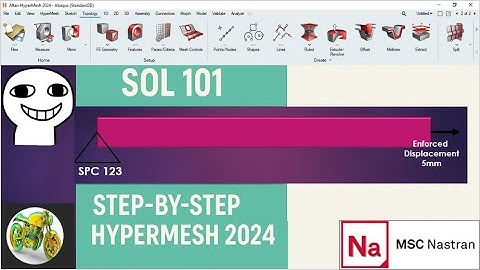 MSC Nastran SOL 101: Apply Enforced Displacement (SPC)| Step-by-Step in HyperMesh 2024