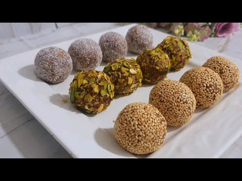 كرات التمر بالمكسرات وصفات سهلة رمضان حلى لذيذ سهل
