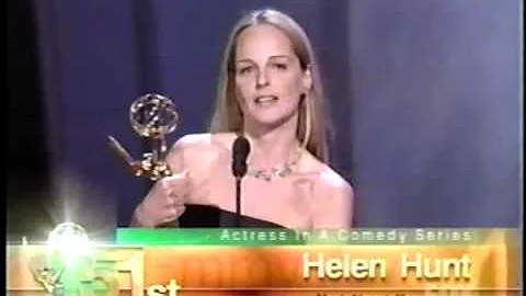 Helen Hunt wins 1999 Emmy Award for Lead Actress i...