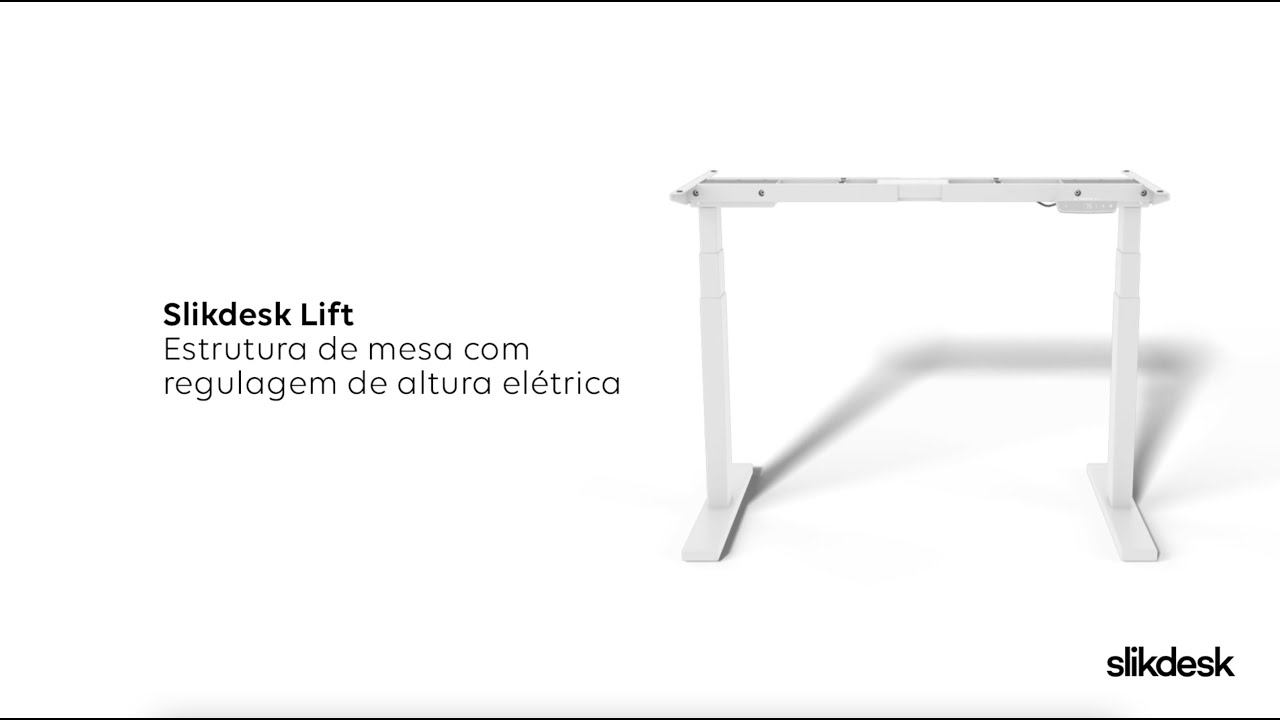 Mesa com regulagem de altura elétrica Slikdesk Lift - Vídeo de Montagem