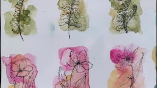 Doodles on watercolour