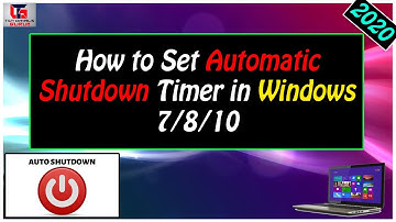 How To Set Automatic Shutdown Timer in Windows 7/8/10 | Set Auto Timer To Shutdown PC | Hindi Tut