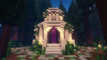 Minecraft | how to build a nether portal in a beautiful temple | simple tutorial