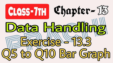 Class - 7th (Prachi) || Chapter - 11 Data Handling || Exercise - 11.3 Q5 to Q10 Bar Graph