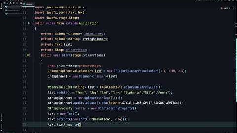 JavaFx-Spinner-ObservableList-Property Binding-VBox