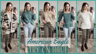 American Eagle Try On Haul | AE Mom Jeans, Sweaters, and More | February 2021 | Lindsey Loves