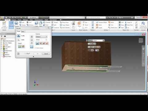Autodesk Inventor: Using grill, delete face and sketch.