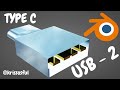 How to model USB plus TYPE C flash drive Tutorial#blender #cg #tutorial #3d #blendertutorial #cgi