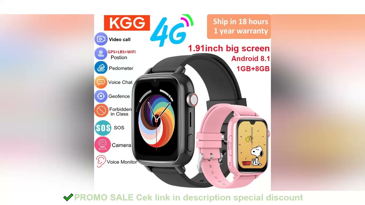4G Smart Watch Kids GPS WIFI Video Call SOS APP Download Child Smartwatch Camera Monitor Tracker Loc