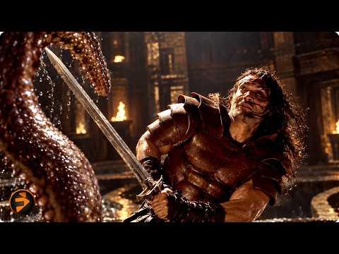 Jason Momoa Battles a Giant Tentacle Monster | CONAN THE BARBARIAN