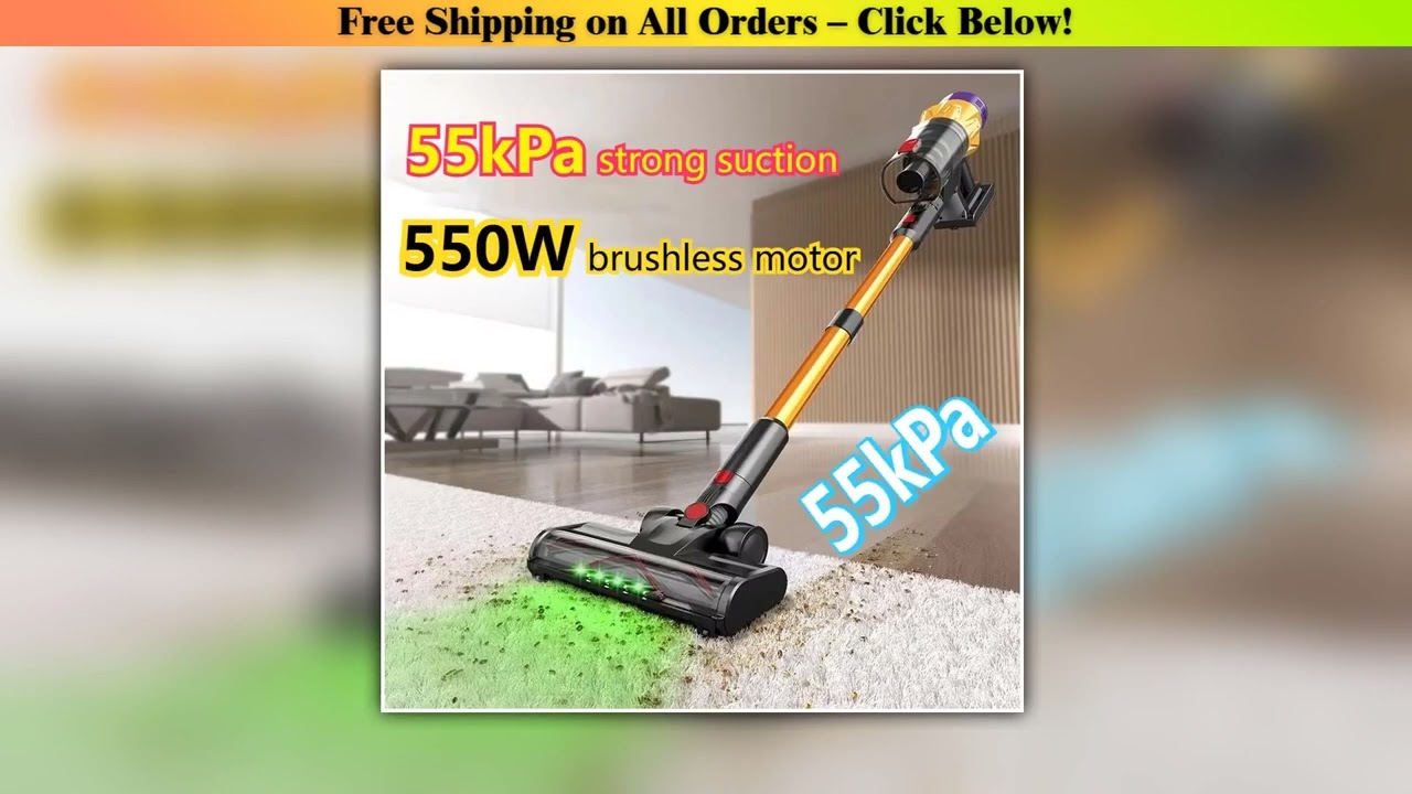 IDEACH V18 550W 55kPa Handheld Wireless Vacuum Cleaner,Smart Touchscreen,3 Power Modes,Removable