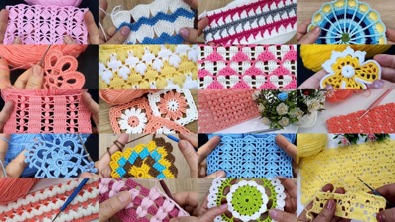 Muhteşem 💯 90 çeşit çok değişik tığ işi örgü modeller