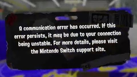 A communication error has occurred…