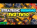 How to STRATEGICALLY RUSH from TH2 to TH10 In 2 WEEKS!